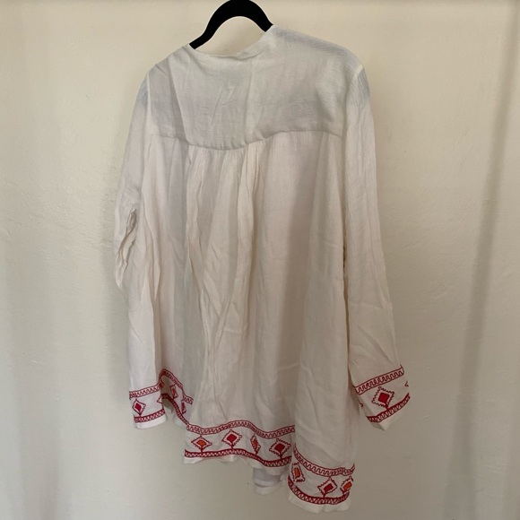 Lucky Brand Open Cardigan Kimono Floral Embroidery - Picture 2 of 3